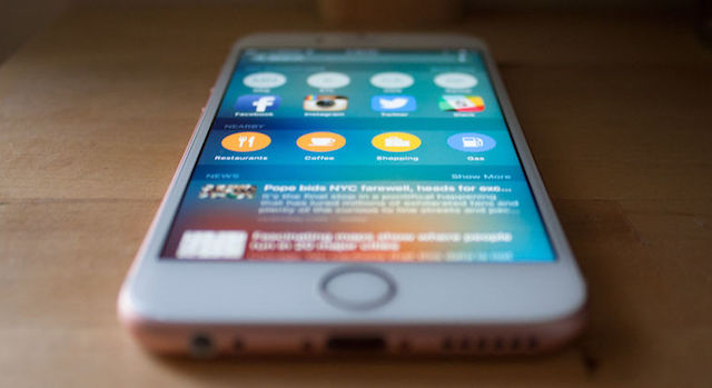 mobile device display