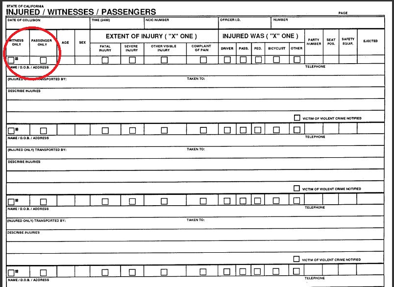 Request traffic collision report