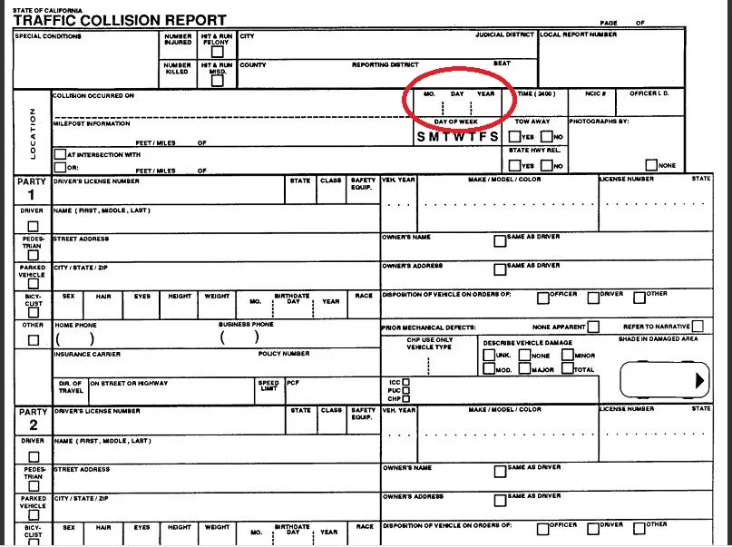 car accident report