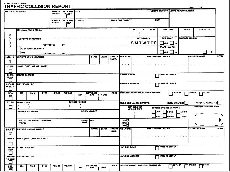 California Traffic Collision Report