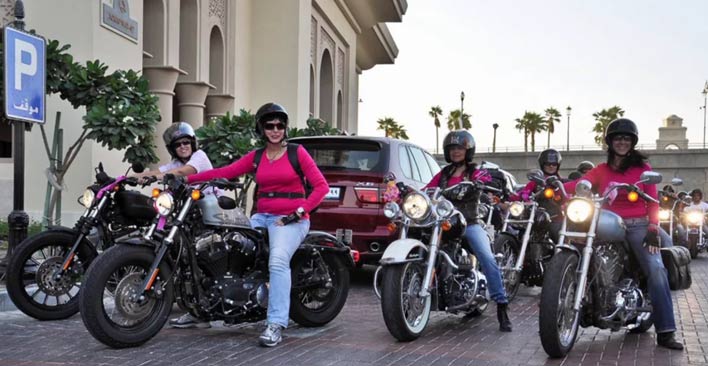 Group of Women Motorcycle Riders