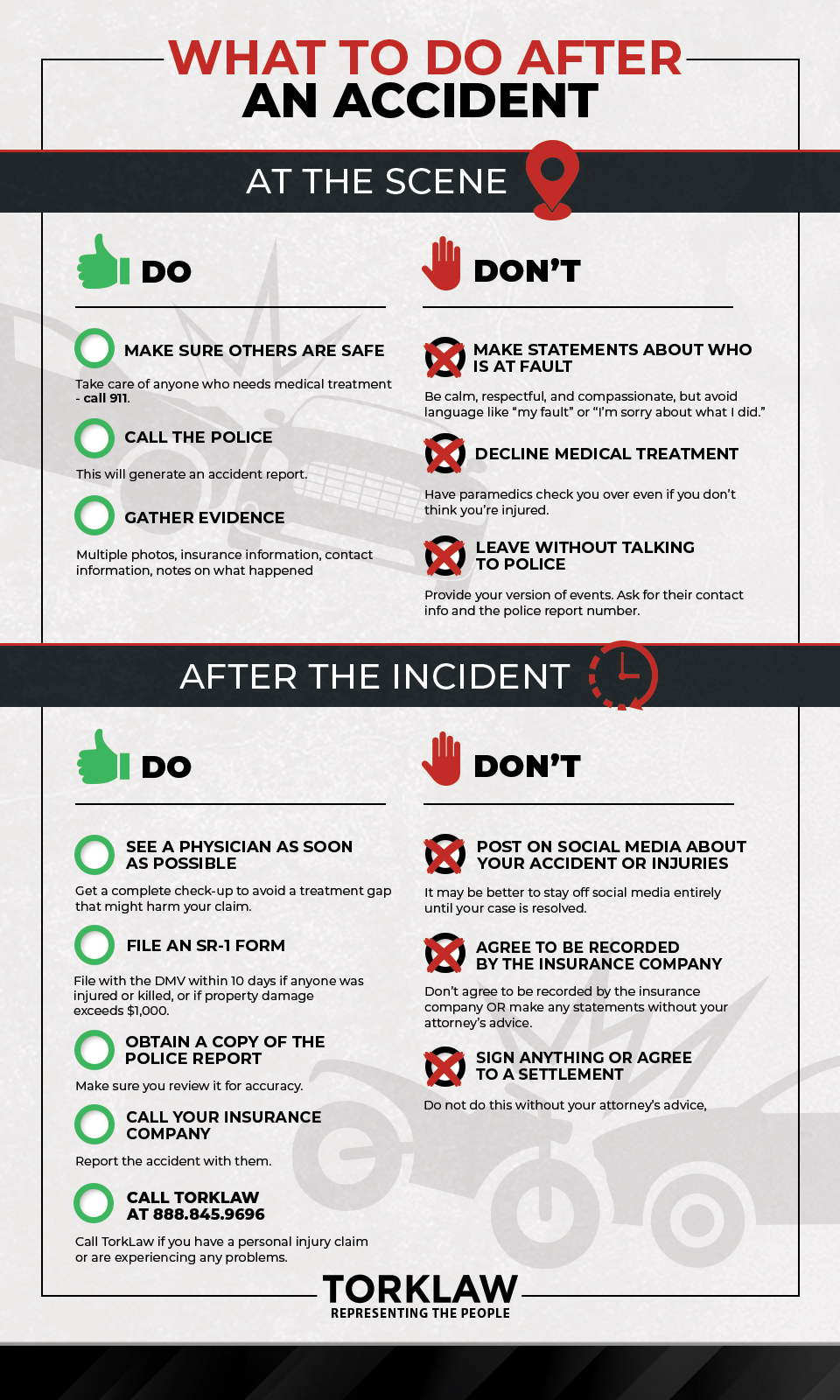 what to do after a motorcycle accident checklist infographic