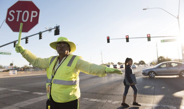 back to school safety - crossing guard