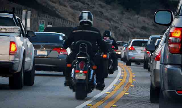 Lane splitting is legal in California