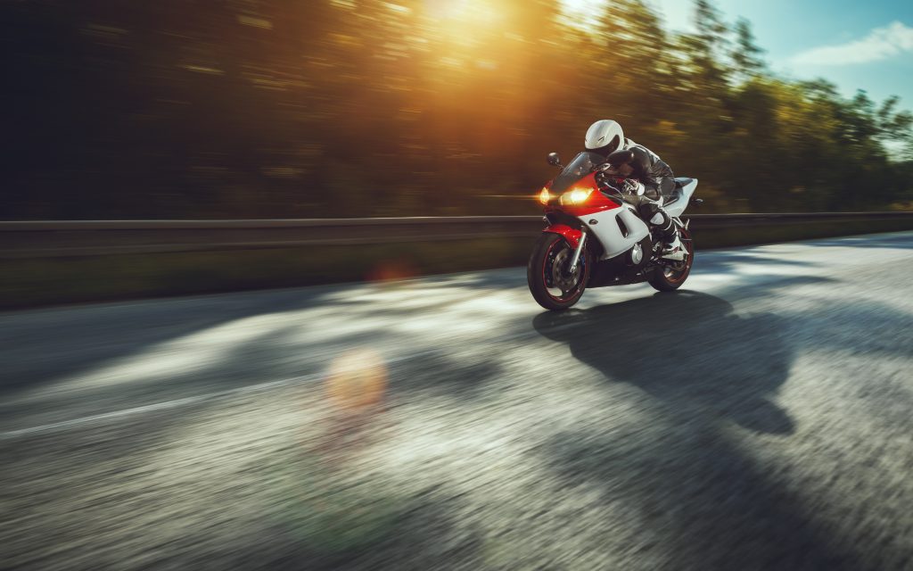 Motorcycle on Open Road