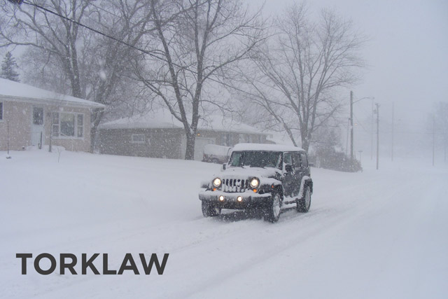 winter driving hazards - snow
